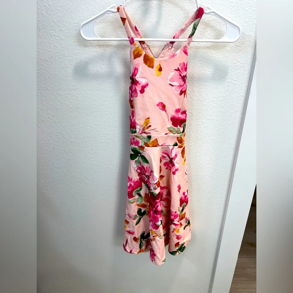 Xtraordinary Pink Floral Fit & Flare Dress (Size 8) - Picture 1 of 4